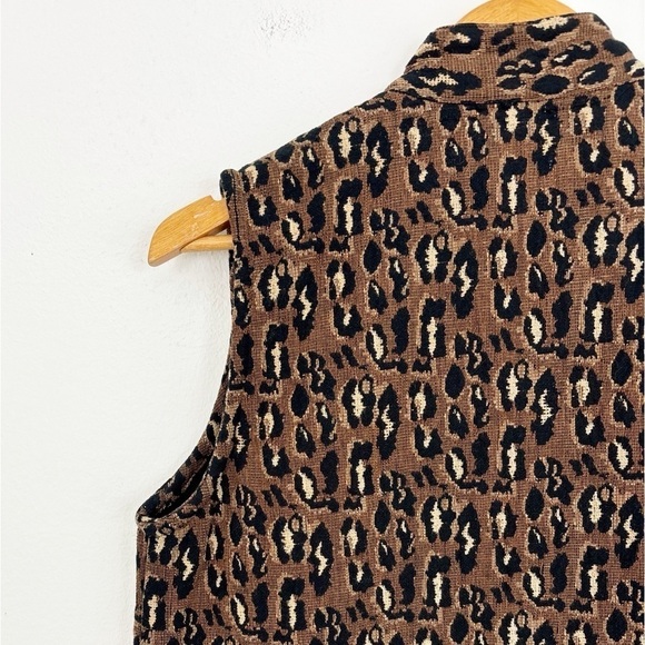 Vintage Chico’s Design Cheetah Animal Print Tapestry Vest Size 1 / US 8 - Picture 10 of 16